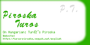 piroska turos business card